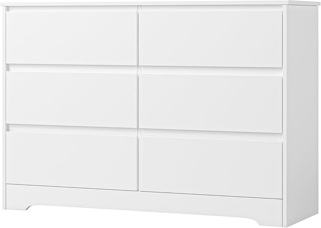Chest of Drawers Bedroom Storage Cabinet Wide Dresser with 6 Drawers Bedroom Furniture