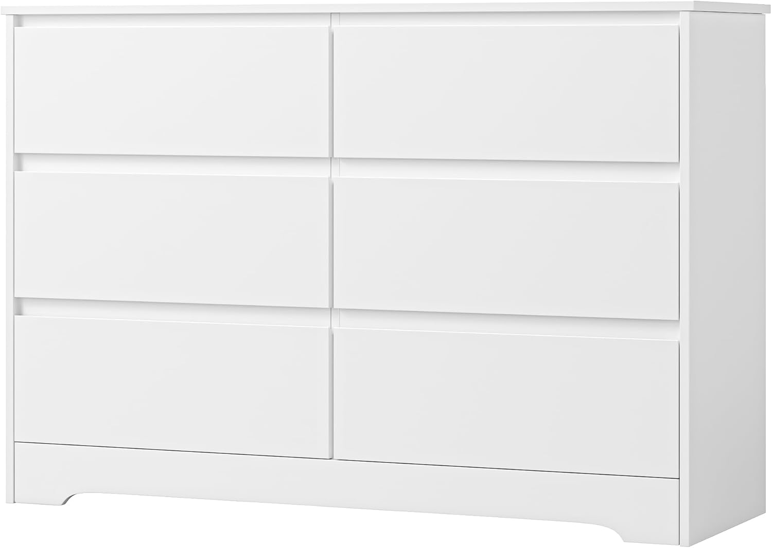 Chest of Drawers Bedroom Storage Cabinet Wide Dresser with 6 Drawers Bedroom Furniture