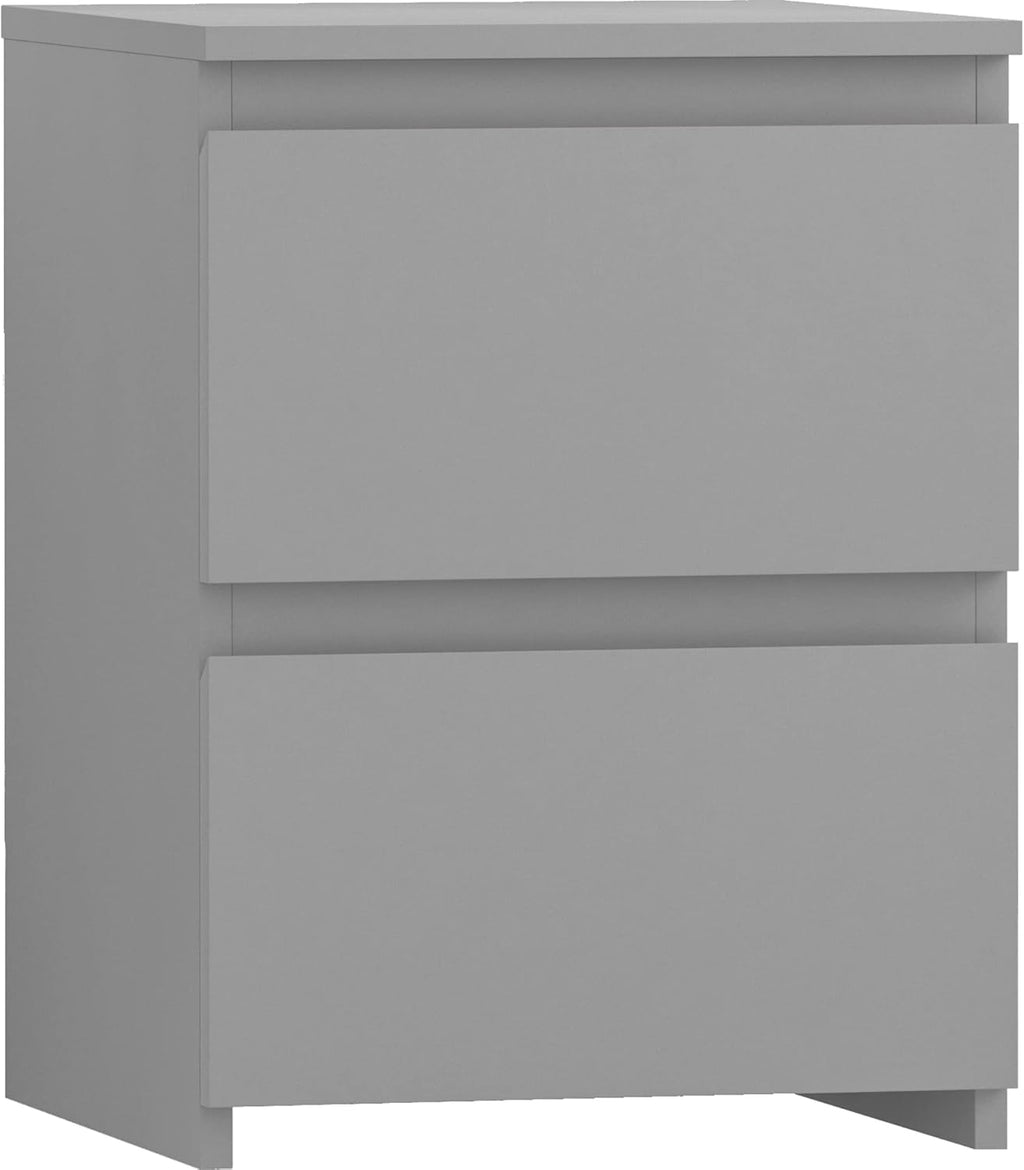 2 Drawer Bedside Chest (Grey)