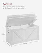 Storage Chest, Storage Bench, Blanket Box with 2 Safety Hinges, Shoe Storage Bench, Farmhouse Style