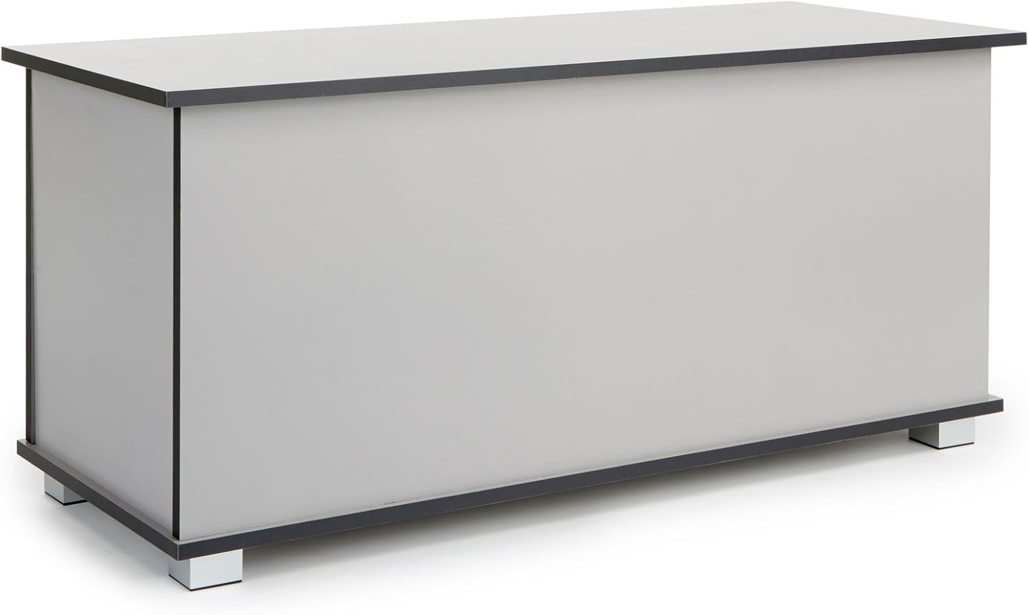 Ottoman Storage Chest Grey Toy Chest Bedding or Blanket Box Large Wooden