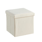 Extra Large Folding Ottoman Fabric Storage Chest, Grey, 100cm