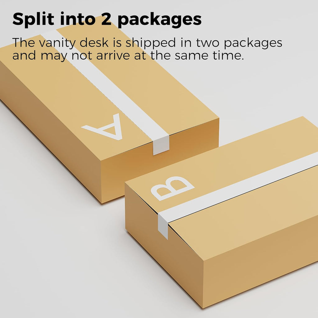 Large Mirror and Lights 3-Colour LED Adjustable Brightness Glass Top Vanity Table with Plug and Stool 5 Drawers