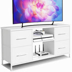 Dresser for Bedroom with 7 Fabric Drawers, TV Stand on Castors, Storage Organizer for Living Room