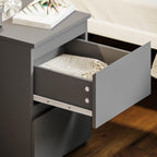 2 Drawer Bedside Chest (Grey)