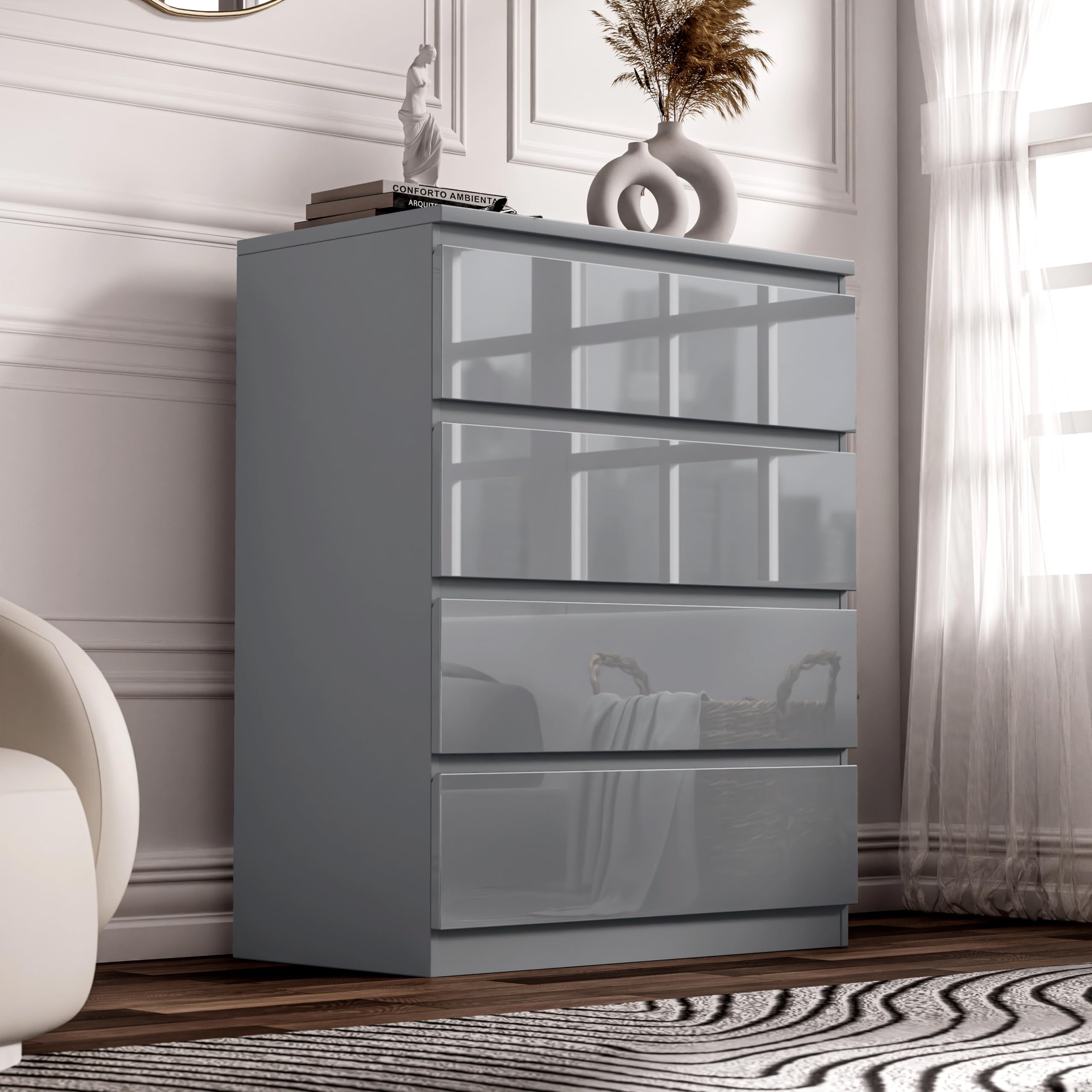 6 Drawer Bedroom Chest of Drawer Bedside Table Cabinet for Bedroom Living room Furniture