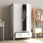 2 Door Wardrobe, Armoire with Drawer for Bedroom