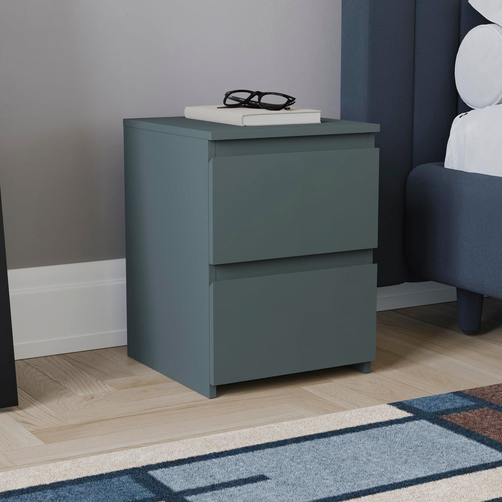 2 Drawer Bedside Chest (Grey)