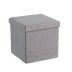 Extra Large Folding Ottoman Fabric Storage Chest, Grey, 100cm