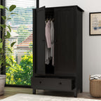 2 Door Wardrobe, Armoire with Drawer for Bedroom