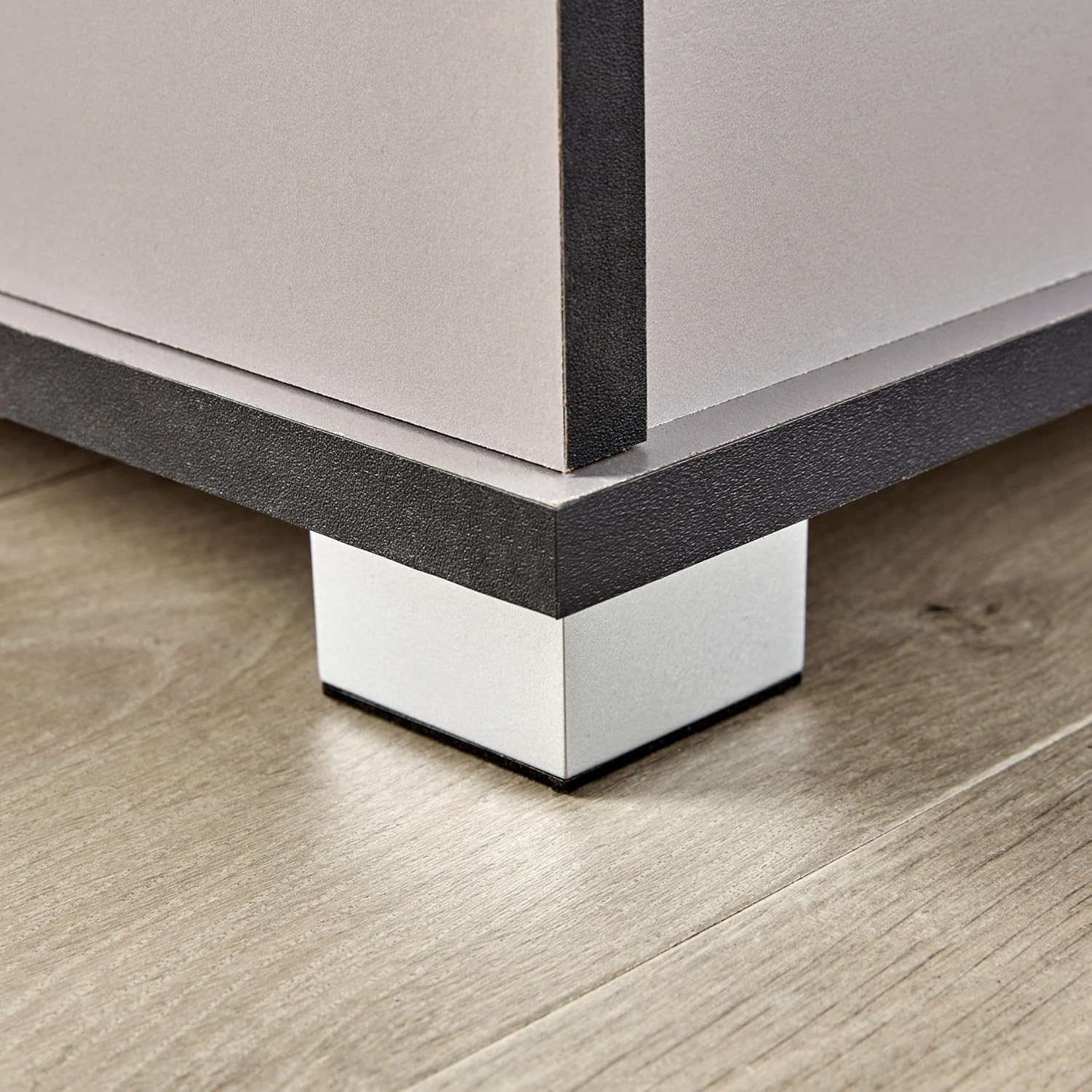 Ottoman Storage Chest Grey Toy Chest Bedding or Blanket Box Large Wooden